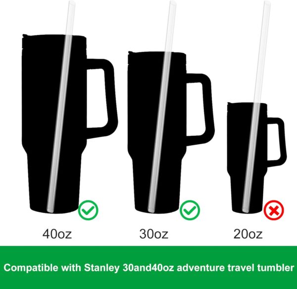 Replacement Straw Compatible with Stanley 40 oz 30 oz Cup Tumbler, 6 Pack - Image 2
