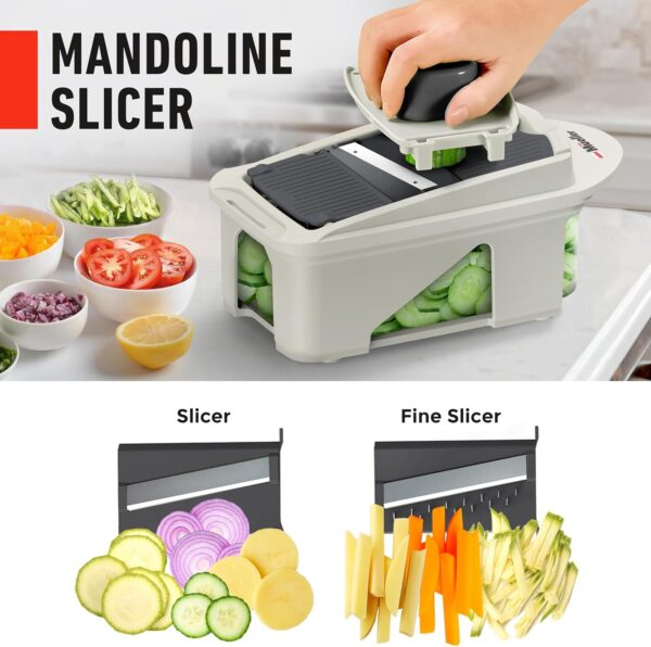 Mueller Pro-Series All-in-One, 12 Blade Mandoline Slicer for Kitchen, Food Chopper, Vegetable