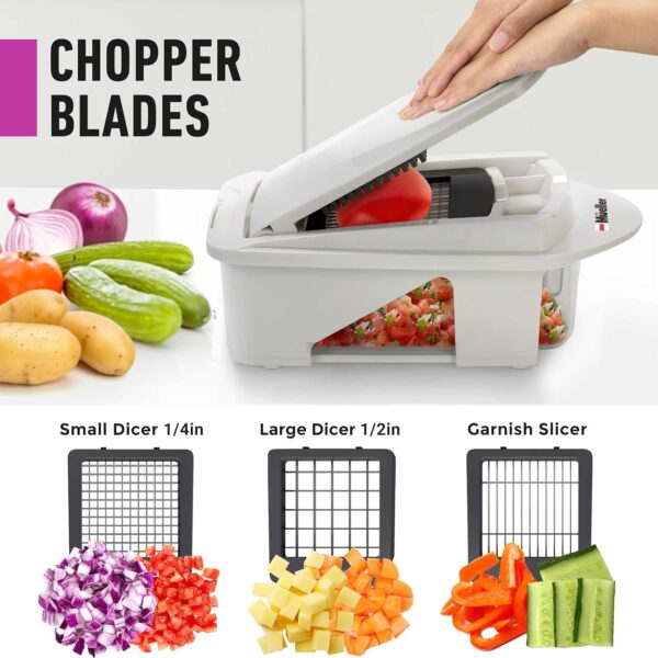 Mueller Pro-Series All-in-One, 12 Blade Mandoline Slicer for Kitchen, Food Chopper, Vegetable - Image 5